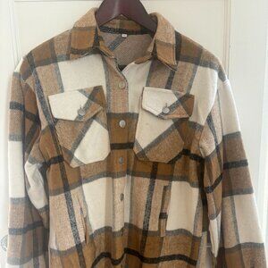 Women's Extra Small Plaid Shacket - Button Down